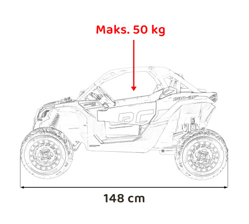 Дитяча акумуляторна машинка Баггі Maverick Turbo RR Чорна