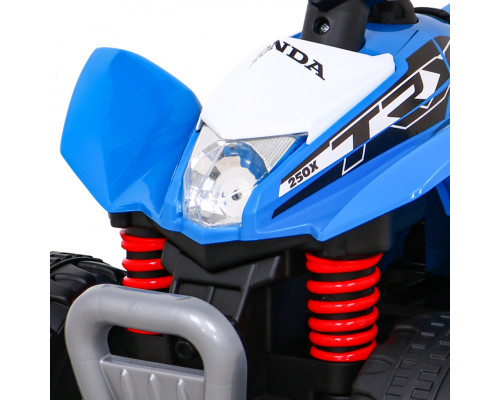 Квадроцикл Honda 250X TRX на акумуляторі Синій + Звуковий сигнал + LED + Екошкіра