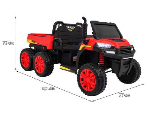 Автомобіль Farmer Truck для 2 дітей Red + 4x4 привід + Пульт + Kiper + Audio LED