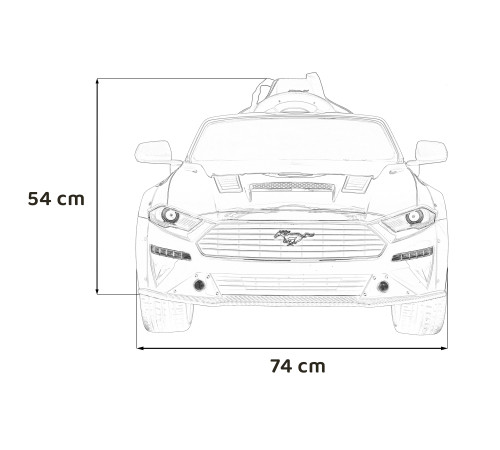 Дитяча акумуляторна машинка Ford Mustang GT Біла