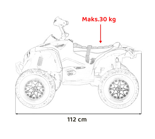 Дитячий акумуляторний квадроцикл Maverick Quad Коричневий