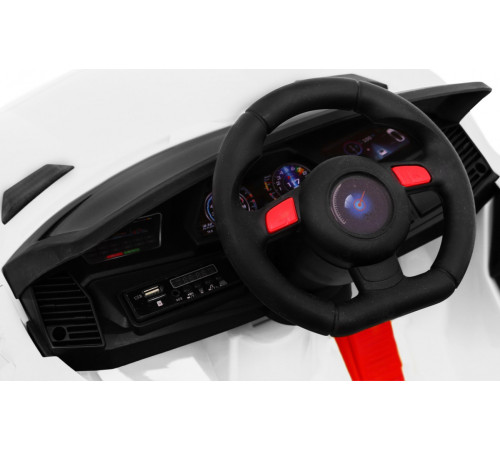 Дитяча машинка Future на акумуляторі Біла + Пульт + Повільний Старт + MP3 USB + LED