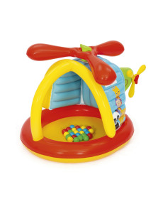 Дитячий надувний манеж Fisher-Price BESTWAY Гелікоптер 155х102х91см + м'ячі