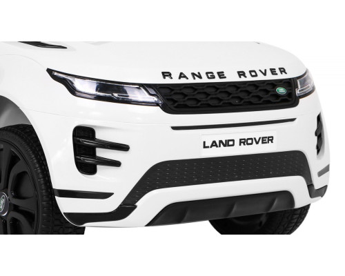 Дитячий Range Rover Evoque на акумуляторі, білий + пульт дистанційного керування + Free Start+ MP3 LED