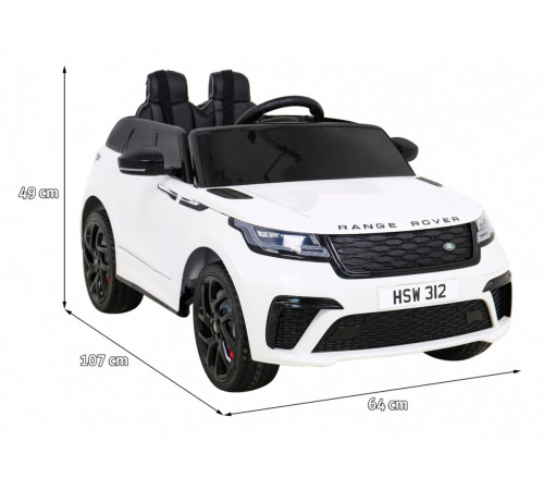 Дитяча акумуляторна машинка Range Rover Velar Біла Дитяча акумуляторна машинка Range Rover Velar Біла