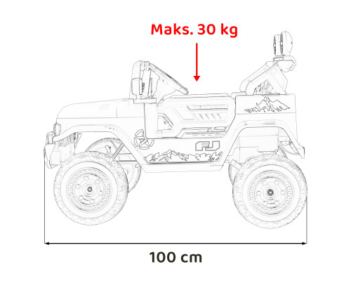 Toyota FJ Cruiser для дітей бежевий + пульт дистанційного керування + повний привід + LED аудіо + EVA + Free Start