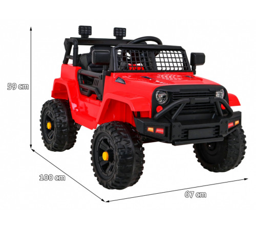 Дитяча акумуляторна машинка Jeep Dark Night Red