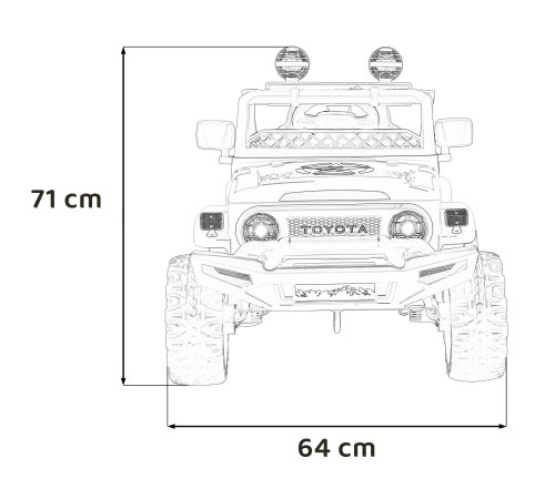 Дитяча акумуляторна машинка Toyota FJ Cruiser Біла