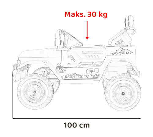 Дитяча акумуляторна машинка Toyota FJ Cruiser Чорна