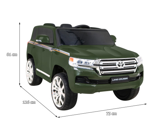 Дитяча акумуляторна машинка Toyota Land Cruiser Зелена