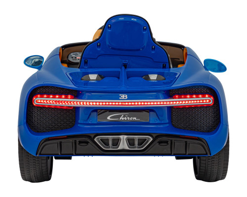 Дитячий Bugatti Chiron на акумуляторі Blue + Пульт + Багажник + EVA + Амортизатори + Audio LED