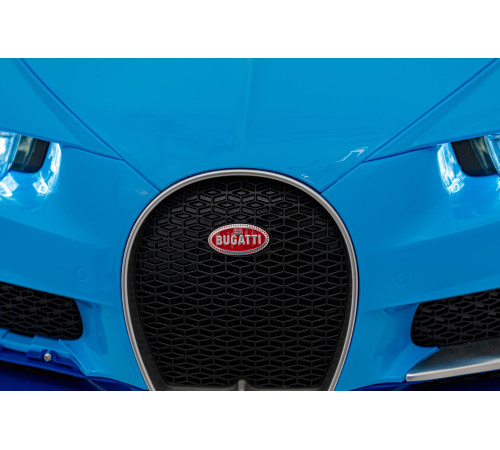 Дитяча акумуляторна машинка Bugatti Chiron Синя