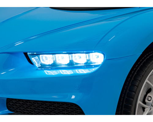 Дитячий Bugatti Chiron на акумуляторі Blue + Пульт + Багажник + EVA + Амортизатори + Audio LED