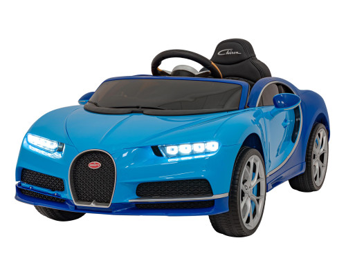 Дитячий Bugatti Chiron на акумуляторі Blue + Пульт + Багажник + EVA + Амортизатори + Audio LED