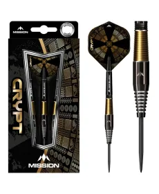 Дротики для дартсу Crypt Black & Gold PVD M2 90% Steel – 3-шт