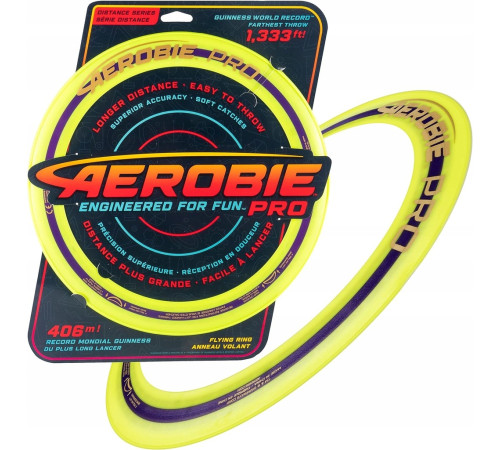 Диск для метання фрізбі AEROBIE Pro жовтий Диск для метання фрізбі AEROBIE Pro жовтий
