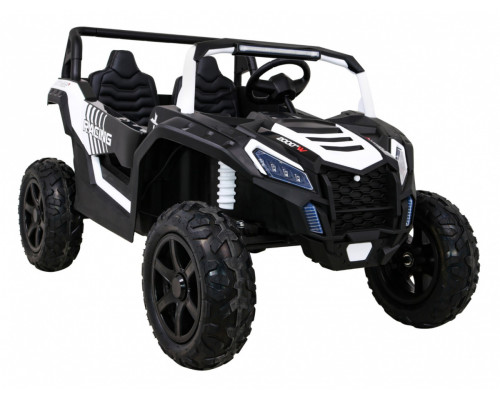 Баггі Strong Racing ATV для 2 дітей Білий + Безщітковий мотор + Надувні колеса + Audio LED