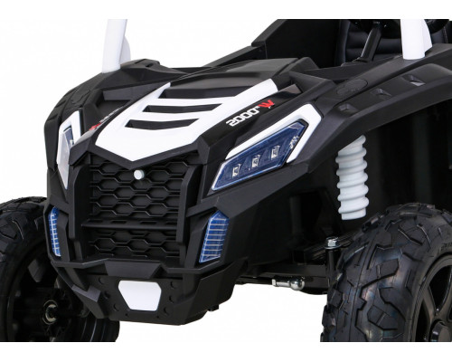 Баггі Strong Racing ATV для 2 дітей Білий + Безщітковий мотор + Надувні колеса + Audio LED