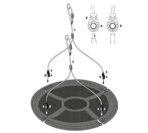 Гніздо гойдалка з наметом Hudora Nest Swing Pirate 90 cm (72152)