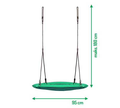 Гойдалка гніздо лелеки Swingo XXL зелена 95 см
