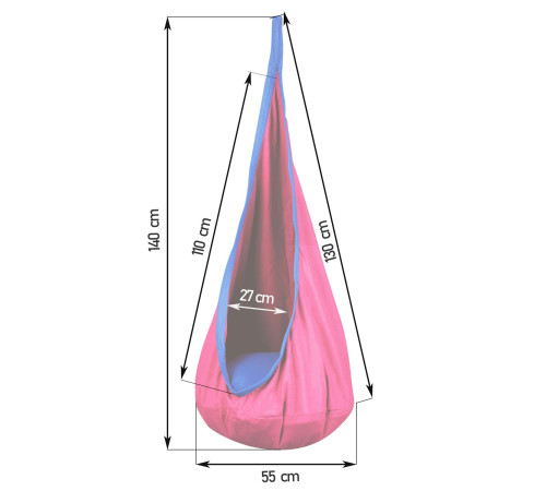 Підвісне крісло-кокон Neo-Sport рожеве