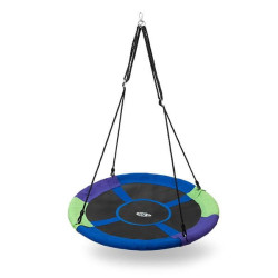 Гойдалка-гніздо кругла NB5032 ŚR.110 CM NILS CAMP - зелено-синя 
