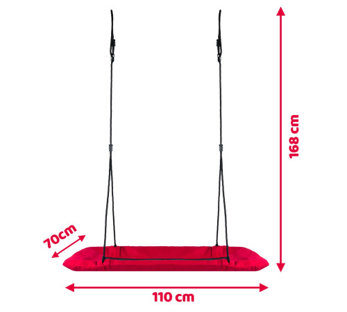 Гойдалка Лелече гніздо прямокутна гойдалка Swingo2 110 x 70 см