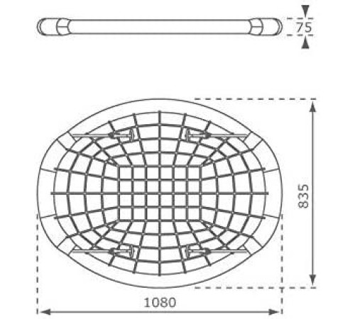 Качели гнездо Elips WCG 108 х 83 см Black RED