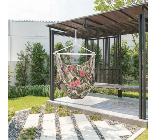Крісло-гамак підвісне Jumi Garden, різнокольорове Крісло-гамак підвісне Jumi Garden, різнокольорове