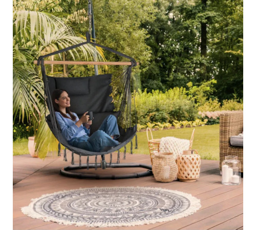 Гамак-крісло Outtec Boho Sois XXL, графітове