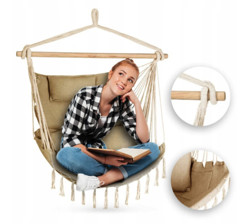 Гамак-крісло Outtec Boho Sois XXL, бежевий