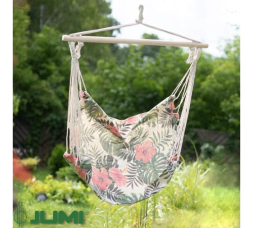 Гамак одномісний Jumi Garden 265 х 80 см - різнокольоровий + чохол Гамак одномісний Jumi Garden 265 х 80 см - різнокольоровий + чохол