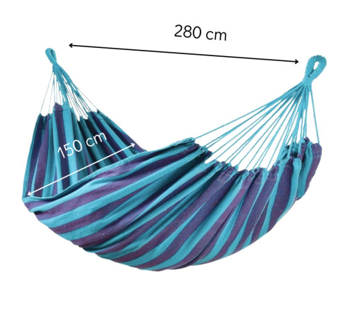 Гамак двомісний Jumi Garden 280 х 150 см - синій + чохол Гамак двомісний Jumi Garden 280 х 150 см - синій + чохол