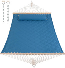 Гамак двомісний з планками WCG SOFT XXL 200 x 140 см - блакитний 