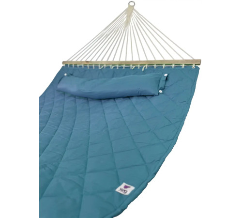 Гамак двомісний з планками WCG SOFT XXL 200 x 140 см - блакитний Гамак двомісний з планками WCG SOFT XXL 200 x 140 см - блакитний