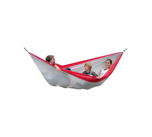 Гамак двомісний Amazonas Silk Traveller XXL, 320 х 230 см - біло-червоний