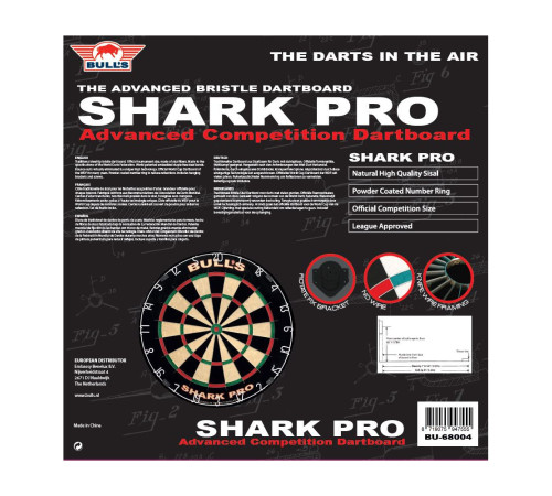 Сизалевий дартборд Bull's Shark Pro 45 см