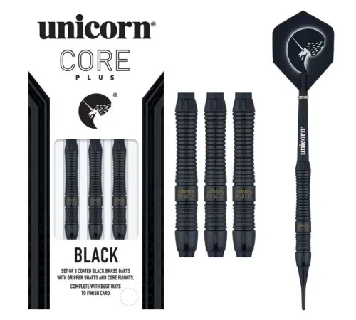 Дротики Unicorn Core Plus Black S1 3 шт.