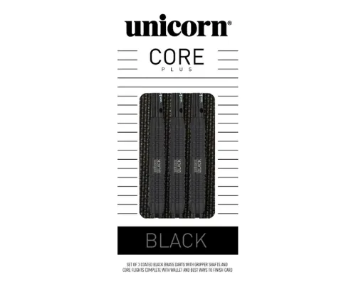 Дротики Unicorn Core Plus Black Brass Soft S2 3 шт.