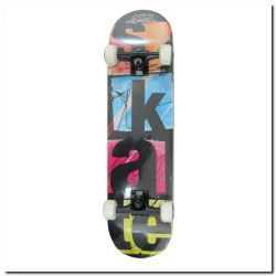 Скейтборд CR3108SA SKATE NILS EXTREME - чорний з барвистими вставками 