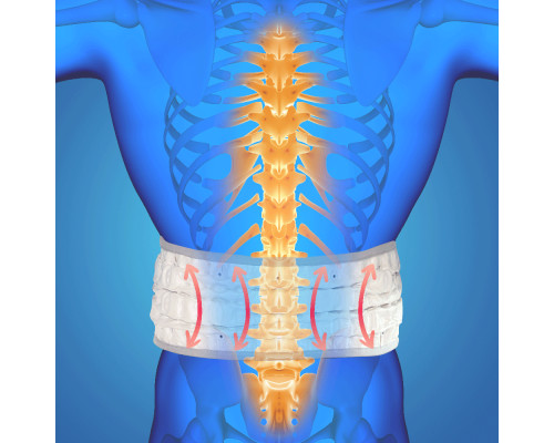 Поперековий декомпресійний пояс inSPORTline Ronyo - білий/L