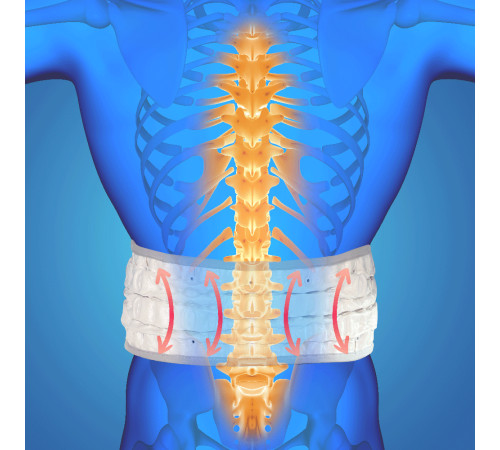 Поперековий декомпресійний пояс inSPORTline Ronyo - білий/XL