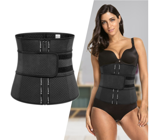 Фітнес корсет inSPORTline Corwaist - чорний, М