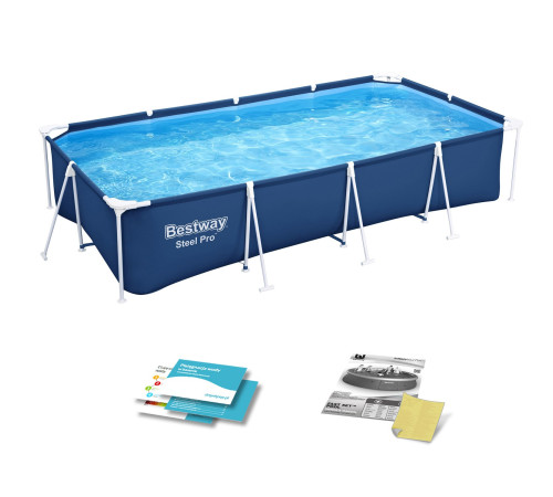 Басейн каркасний прямокутний 4в1 Bestway 56405N 400 x 211 x 81 см Басейн каркасний прямокутний 4в1 Bestway 56405N 400 x 211 x 81 см