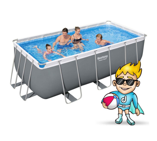Басейн каркасний прямокутний 17в1 Bestway 56456N 412x201x122 см Басейн каркасний прямокутний 17в1 Bestway 56456N 412x201x122 см