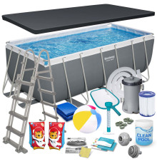 Басейн каркасний прямокутний 17в1 Bestway 56456N 412x201x122 см