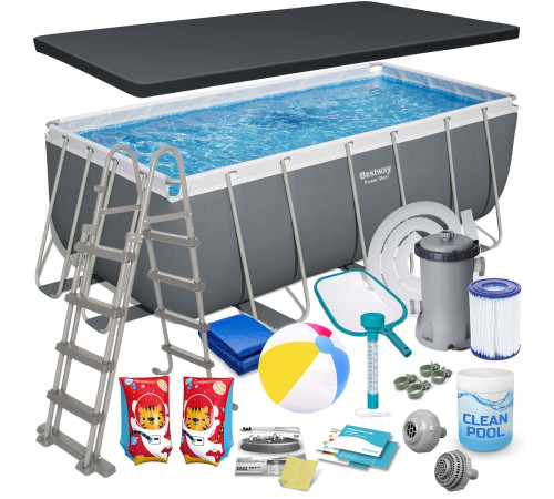 Басейн каркасний прямокутний 17в1 Bestway 56456N 412x201x122 см Басейн каркасний прямокутний 17в1 Bestway 56456N 412x201x122 см