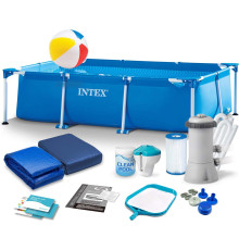 Басейн каркасний прямокутний 15в1 Intex 260x160 см (28271)