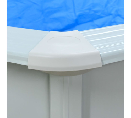 Басейн каркасний овальний vidaXL 610 x 360 x 120 см, білий + насос з пісочним фільтром + драбина
