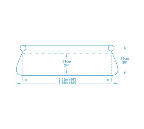 Садовий дитячий басейн 366 x 76 см 9в1 Bestway 57445